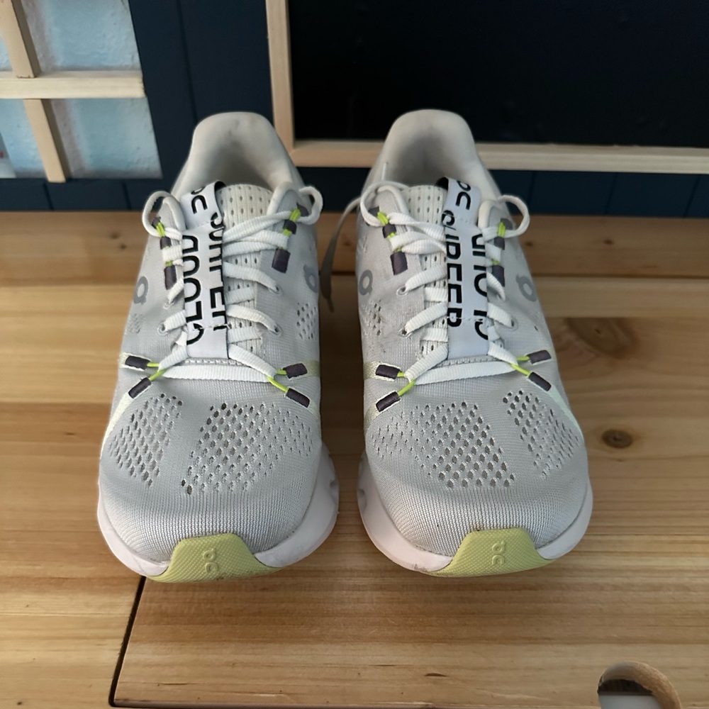 On Running Cloudsurfer running shoes. Good condition Size 8. Lots of cushion